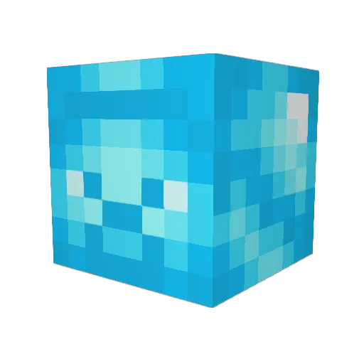 Rustfarmbot Minecraft avatar head, 3D render