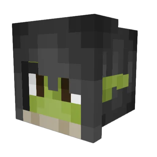 RusticBeing Minecraft avatar head, 3D render