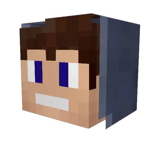 RusticLetsPlay Minecraft avatar head, 3D render