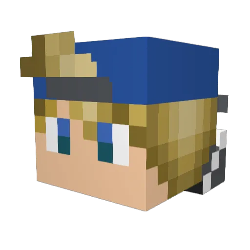 RusticSapling Minecraft avatar head, 3D render