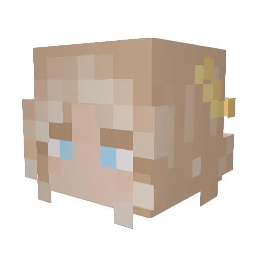 RusticSpud Minecraft avatar head, 3D render