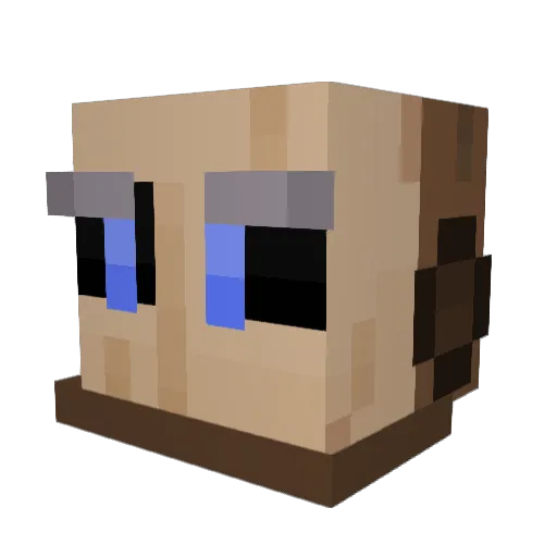 RusticatedAspect Minecraft avatar head, 3D render