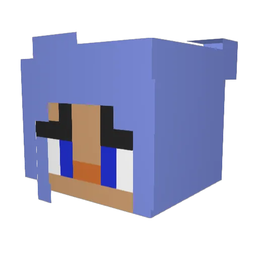 Rustle95 Minecraft avatar head, 3D render