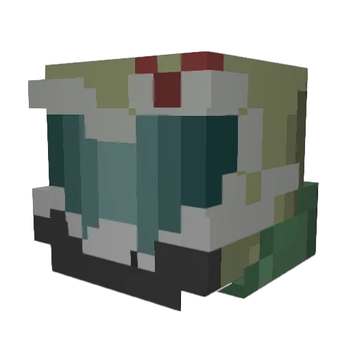 Rustler_One Minecraft avatar head, 3D render