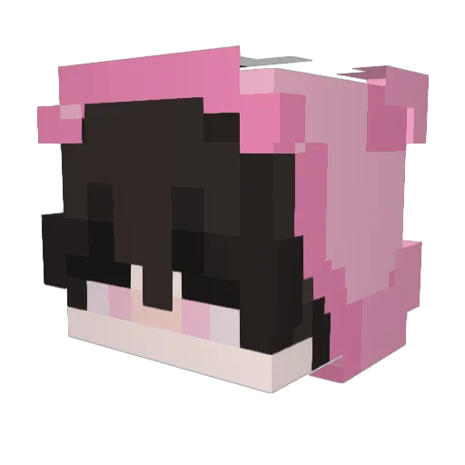 Rustlul Minecraft avatar head, 3D render