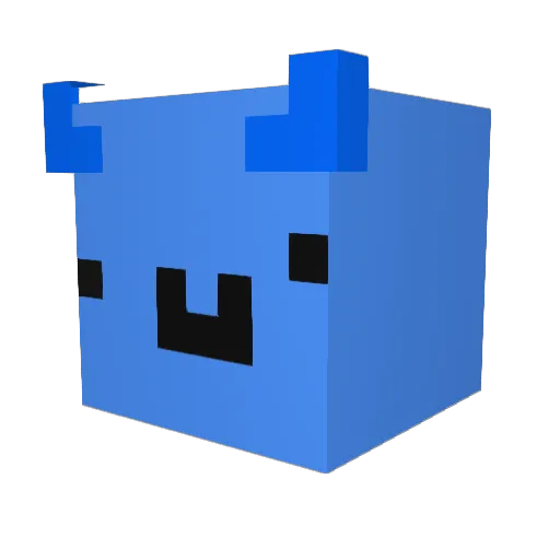 Rustqr Minecraft avatar head, 3D render