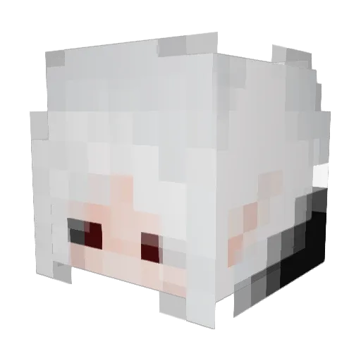 Rusty444 Minecraft avatar head, 3D render