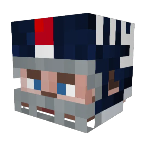 Rusty53434 Minecraft avatar head, 3D render