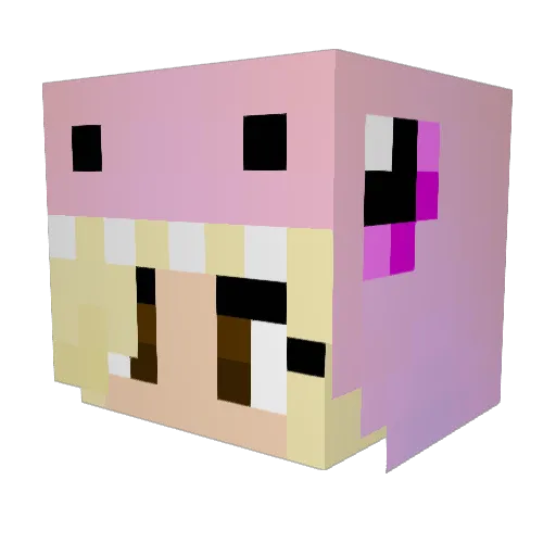 RustyGame Minecraft avatar head, 3D render