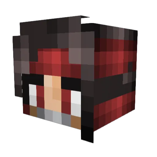 RustyIsBad Minecraft avatar head, 3D render