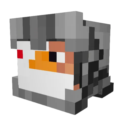 RustyPurple Minecraft avatar head, 3D render