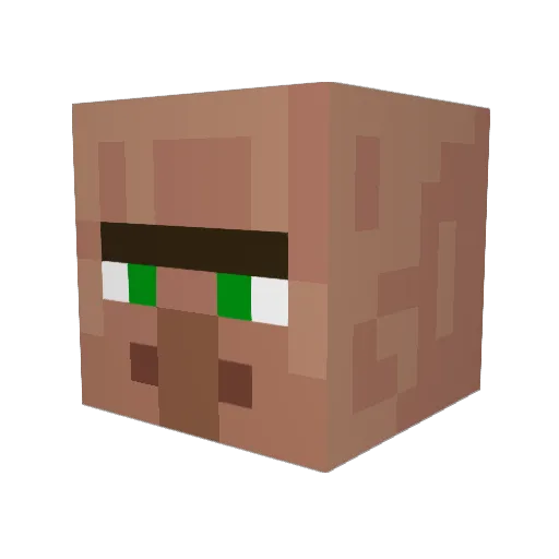 RustyShacks Minecraft avatar head, 3D render