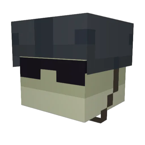 RustySmile Minecraft avatar head, 3D render