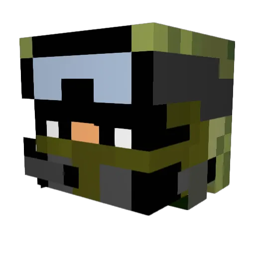 RustySprocket32 Minecraft avatar head, 3D render