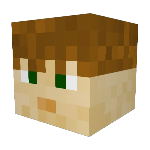 Rusty_foot Minecraft avatar head, 3D render