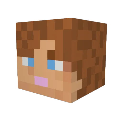 Rustyshrapnel Minecraft avatar head, 3D render