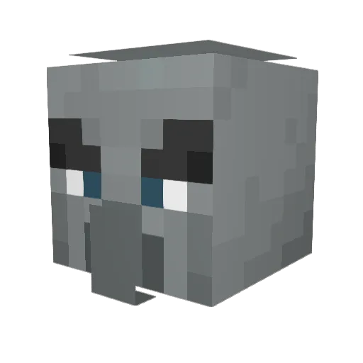 Rustysquash Minecraft avatar head, 3D render
