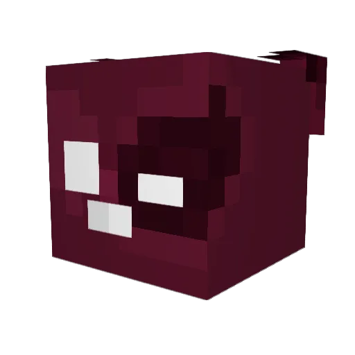 Rusygun Minecraft avatar head, 3D render