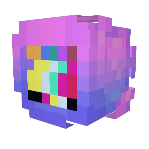 Ruszko Minecraft avatar head, 3D render