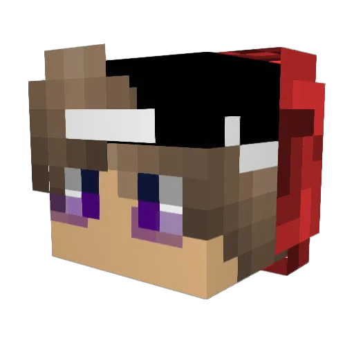 RutexPl Minecraft avatar head, 3D render