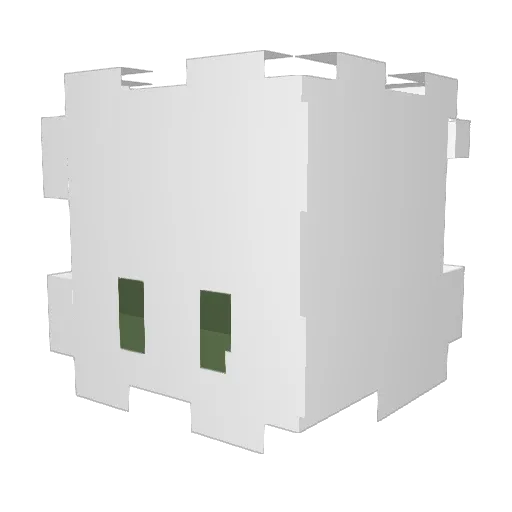 Rutfall Minecraft avatar head, 3D render