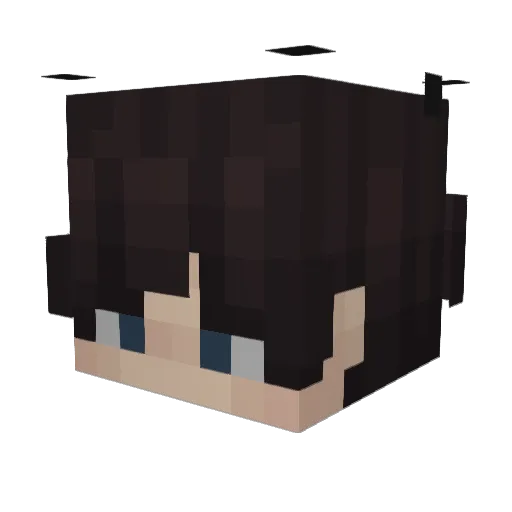 Ruth3m Minecraft avatar head, 3D render