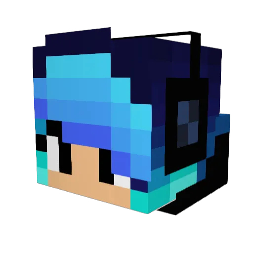 RuthRod Minecraft avatar head, 3D render