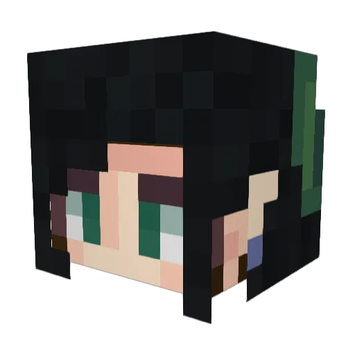 Ruth_Plays_MC Minecraft avatar head, 3D render