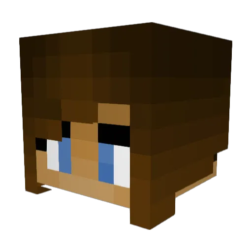Ruthec Minecraft avatar head, 3D render