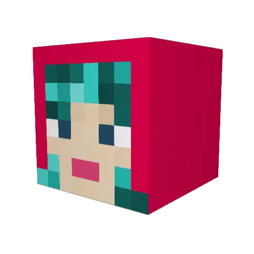 Rutherfordium28 Minecraft avatar head, 3D render