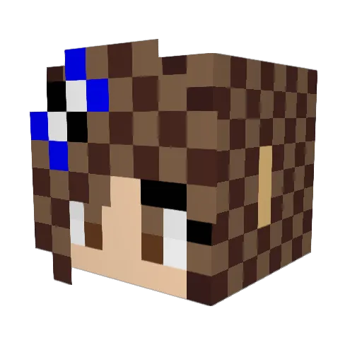 Ruthie2002 Minecraft avatar head, 3D render