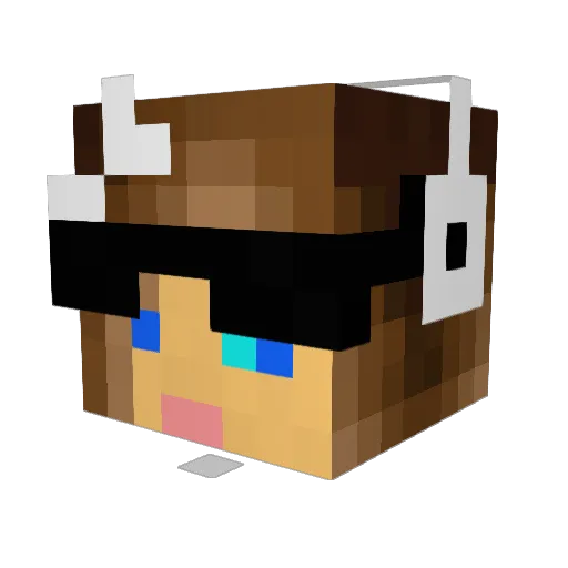 Ruthizzle Minecraft avatar head, 3D render