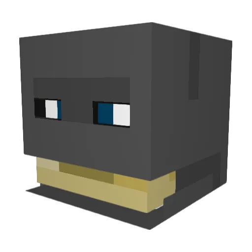 Ruthless19 Minecraft avatar head, 3D render