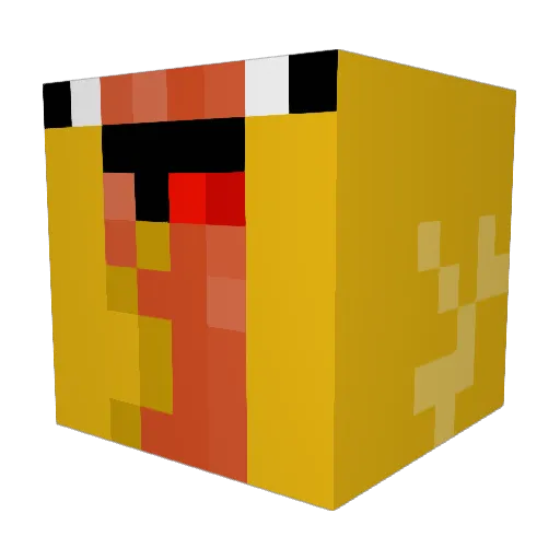 RuthlessWhyNot Minecraft avatar head, 3D render