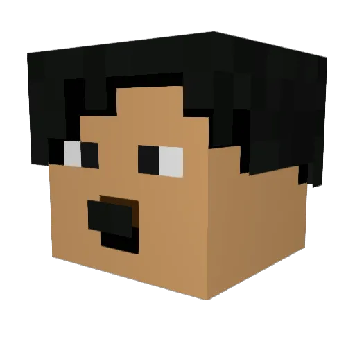 Ruthless_Ranga Minecraft avatar head, 3D render