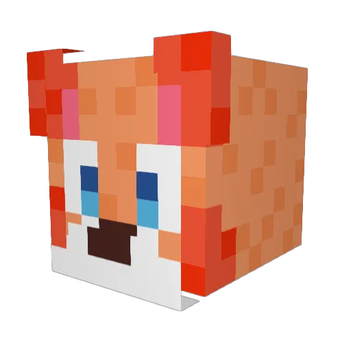 Ruthx_x Minecraft avatar head, 3D render