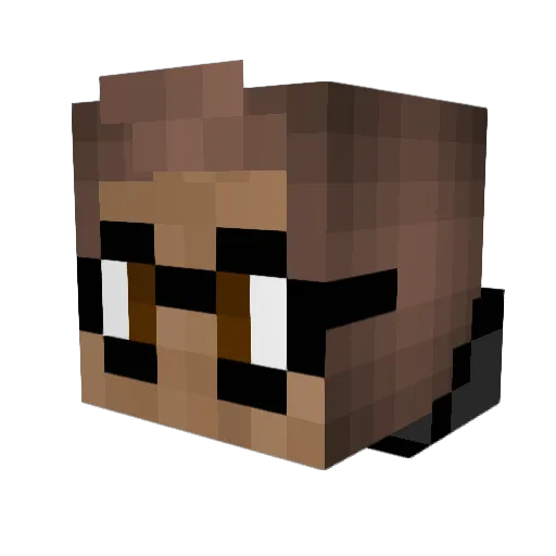 Ruthyllien Minecraft avatar head, 3D render