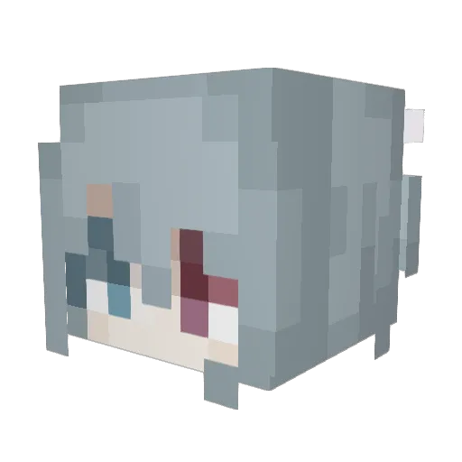 Ruti732 Minecraft avatar head, 3D render