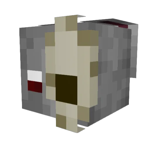 Rutine Minecraft avatar head, 3D render