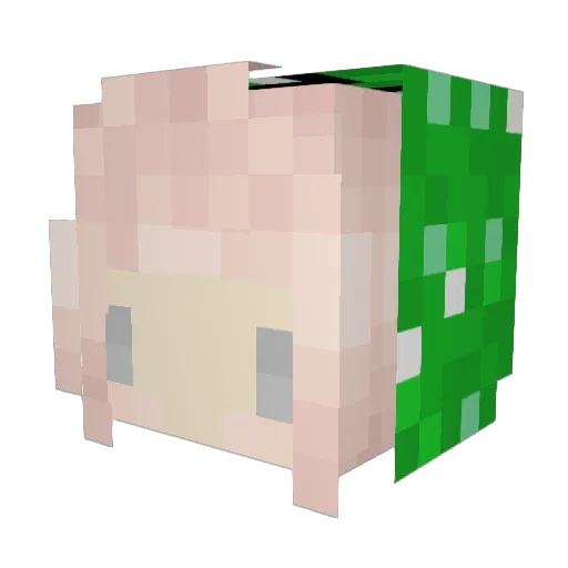 Rutlaff Minecraft avatar head, 3D render