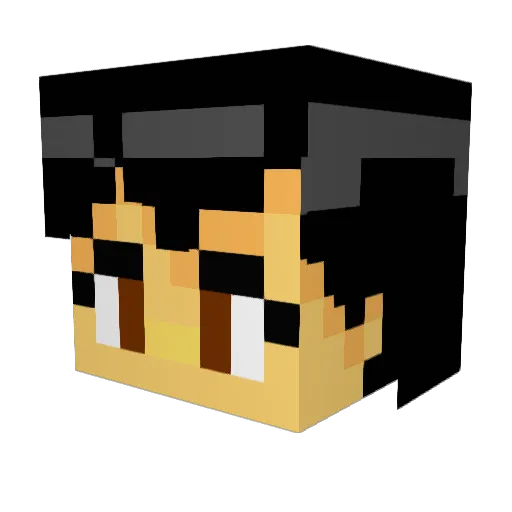 Ruu_Pululo Minecraft avatar head, 3D render