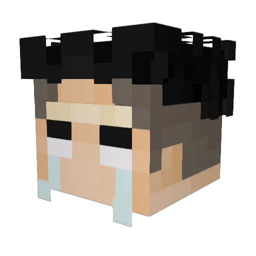 Ruubak Minecraft avatar head, 3D render