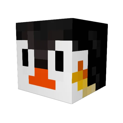 Ruuder Minecraft avatar head, 3D render