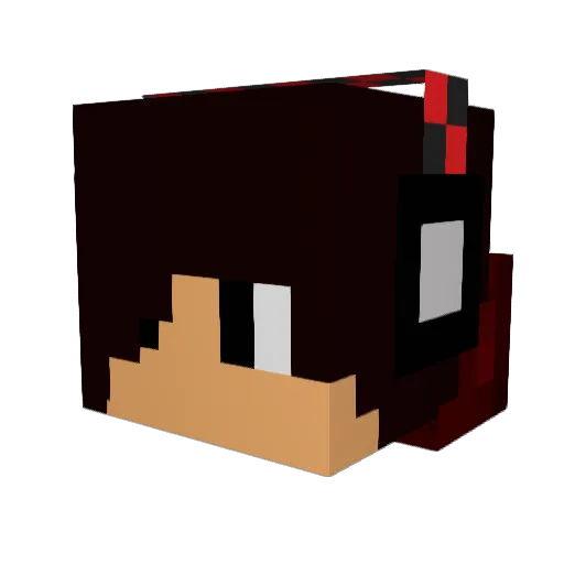Ruuf Minecraft avatar head, 3D render