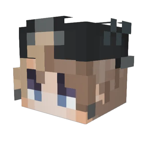 Ruumiii Minecraft avatar head, 3D render