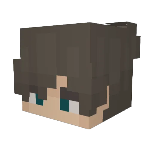 Ruunexx Minecraft avatar head, 3D render