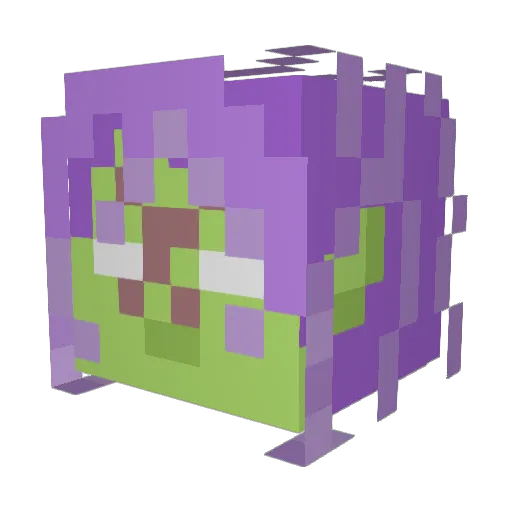 Ruusunlehti Minecraft avatar head, 3D render