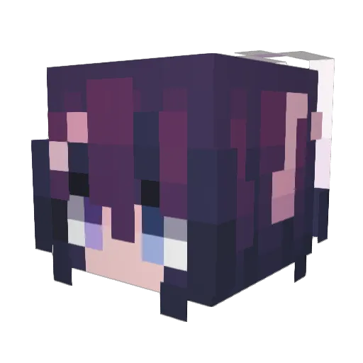 Ruuuby_ Minecraft avatar head, 3D render