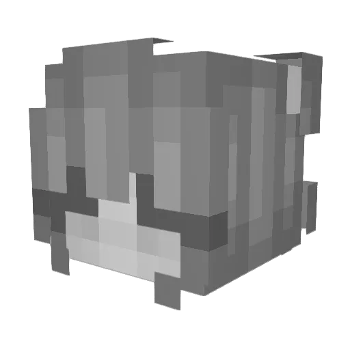 Ruuuu_x Minecraft avatar head, 3D render