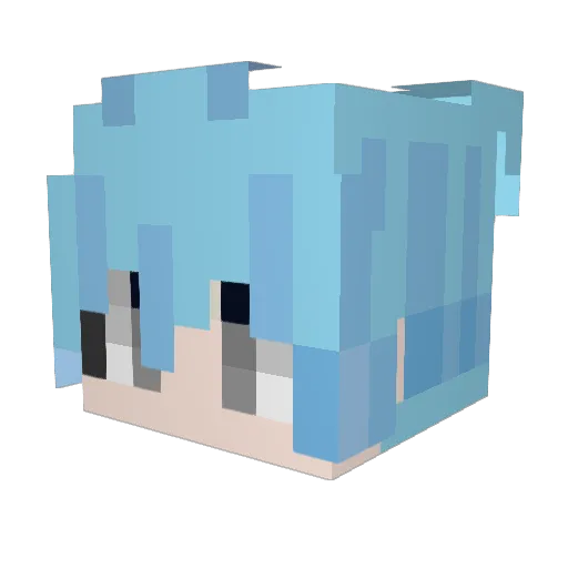 Ruuuuuuuuuuuuu Minecraft avatar head, 3D render